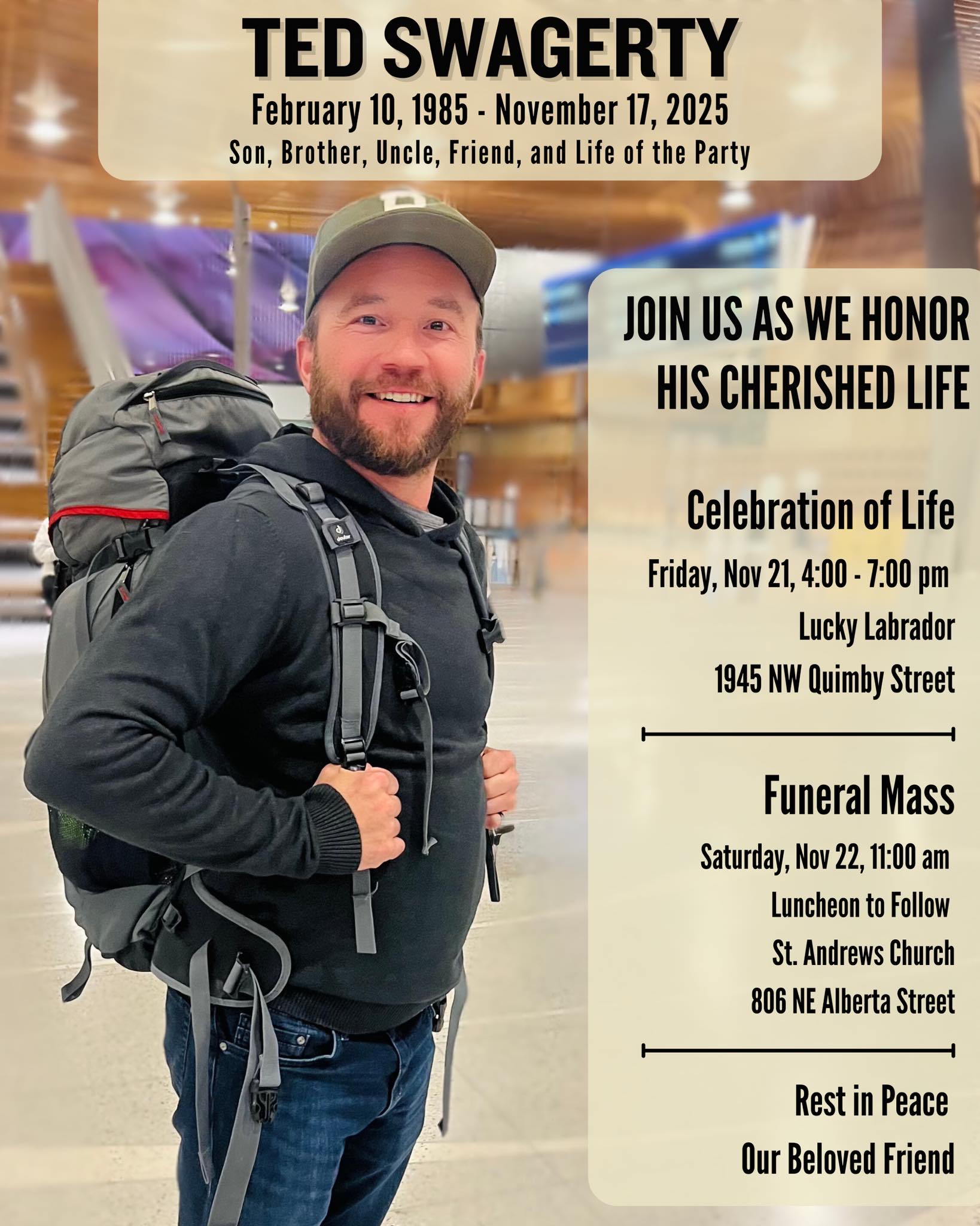 Ted Swagerty, Portland Oregon, Obituary – Has Passed Away